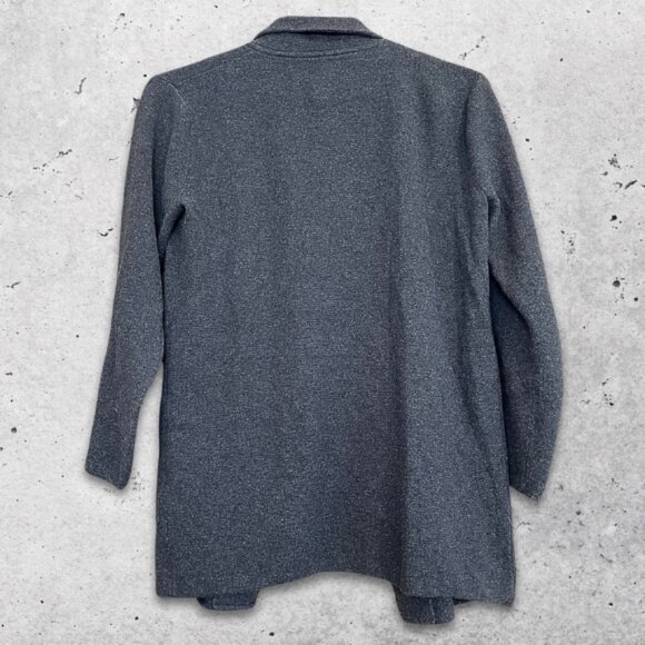 J.Crew Cardigan Sweater Open Front Lightweight Patch Pockets Grey Women's Small - Picture 2 of 8